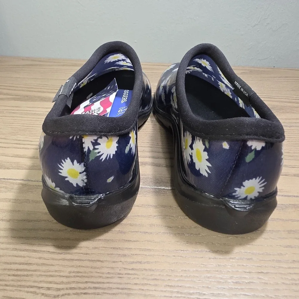 Sloggers Blue Flowers Waterproof Rain Shoe/Boot‎ Women's Size 10 USA